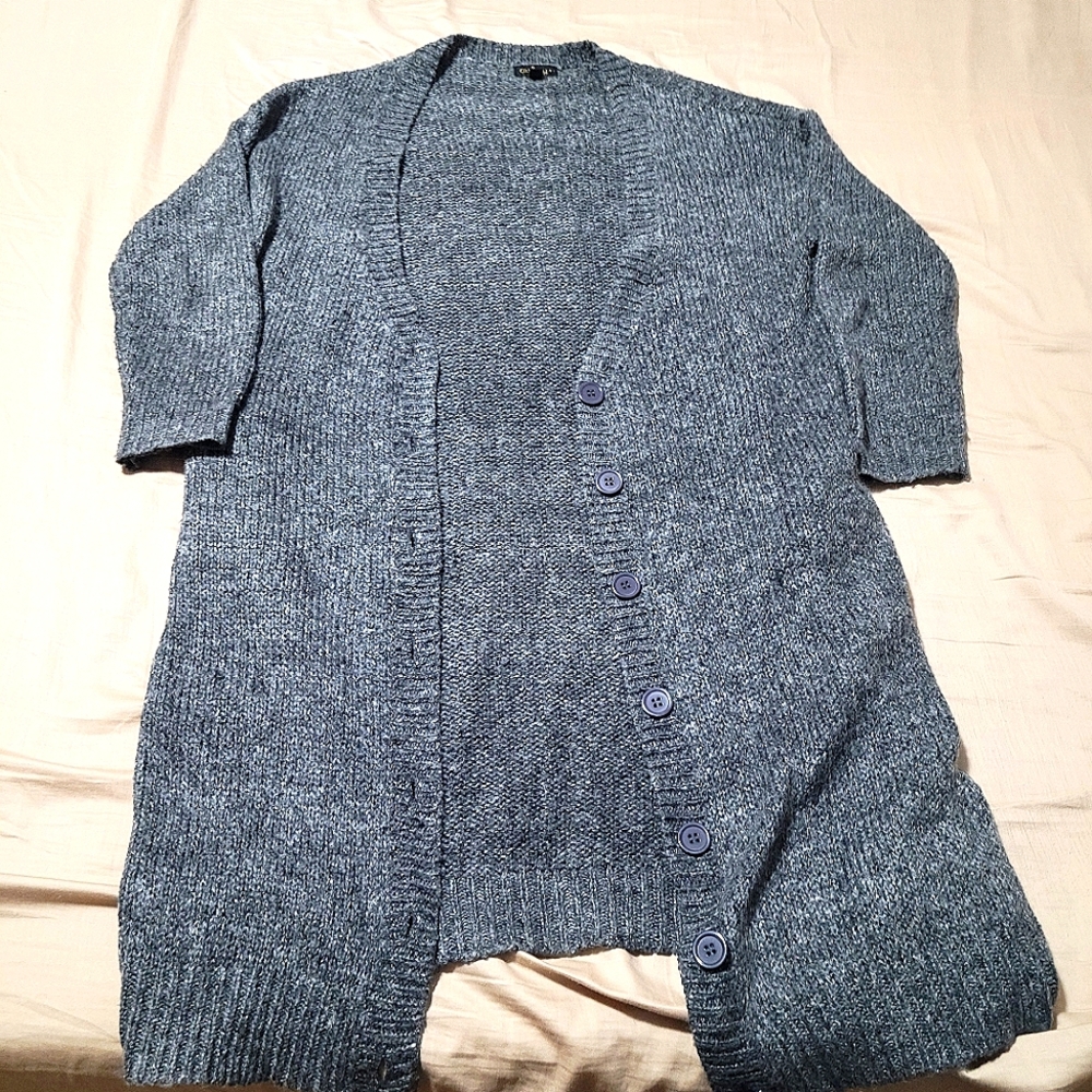 Long knit cardigan
